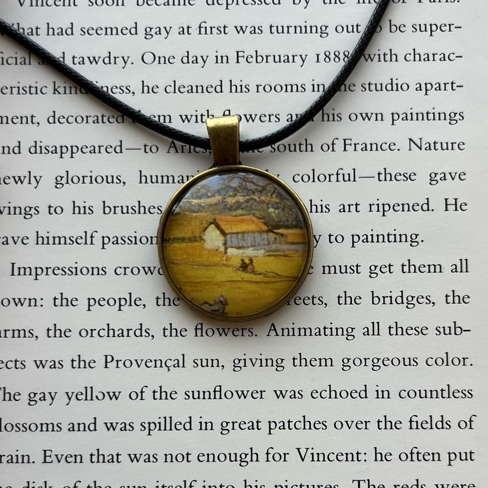 Pendant Necklace featuring Van Gogh’s The Harvest 🖼️